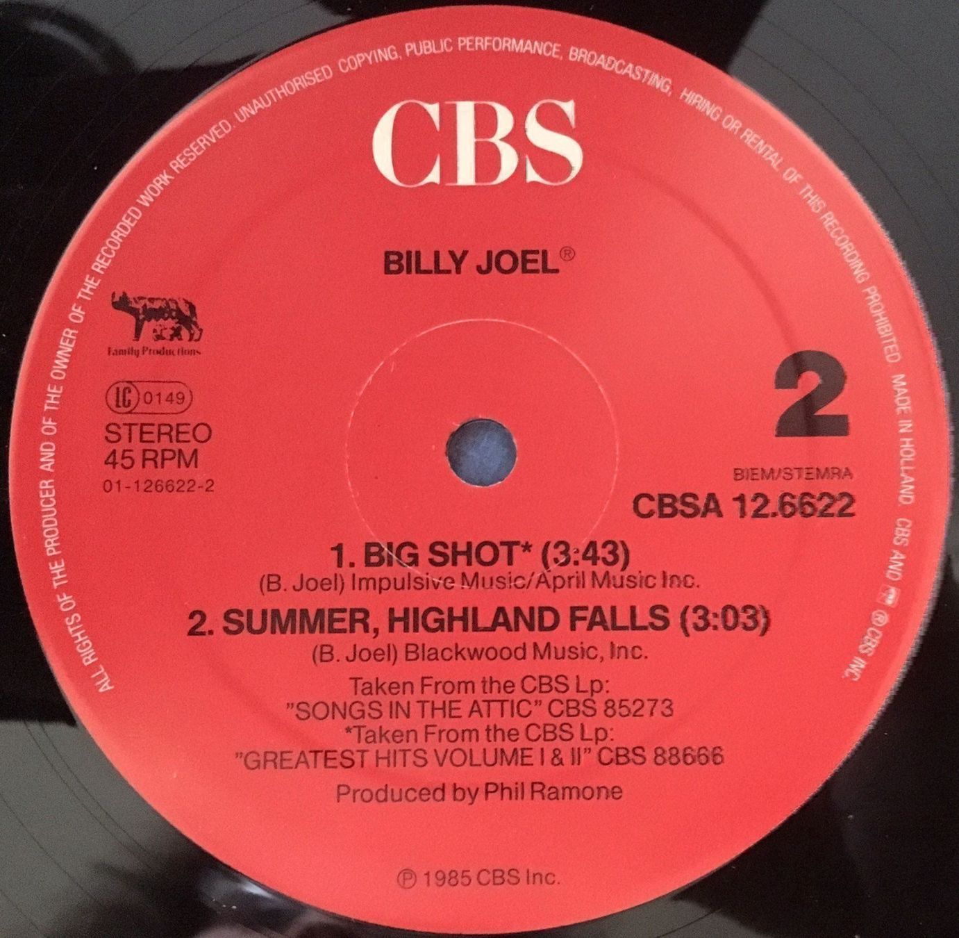Schallplatten: BILLY JOËL - THE NIGHT IS STILL YOUNG - MAXI-SINGLE – Gebraucht aus Bussigny von vinyl-pas-cher 3