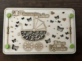 Geld Geschenk Verpackung zur Geburt