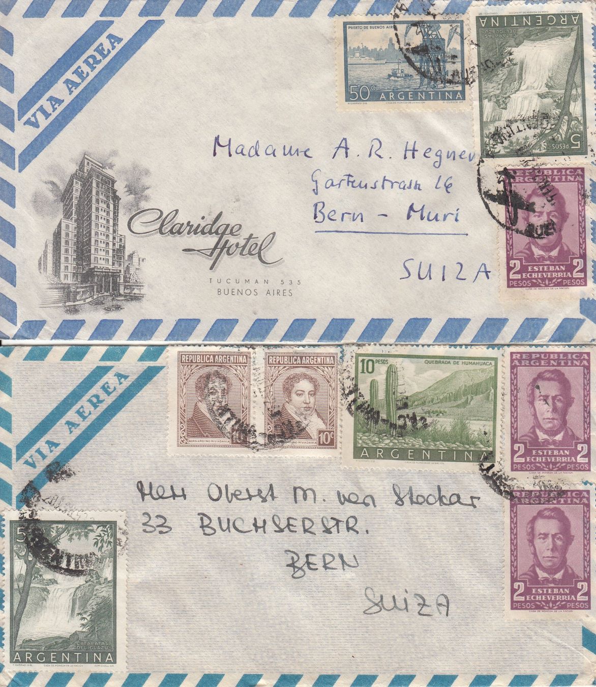Alle Briefmarken: Argentinien - Schweiz 1945 - 1959, 15 Briefe – Gebraucht aus Bürglen TG von StampGraf 6