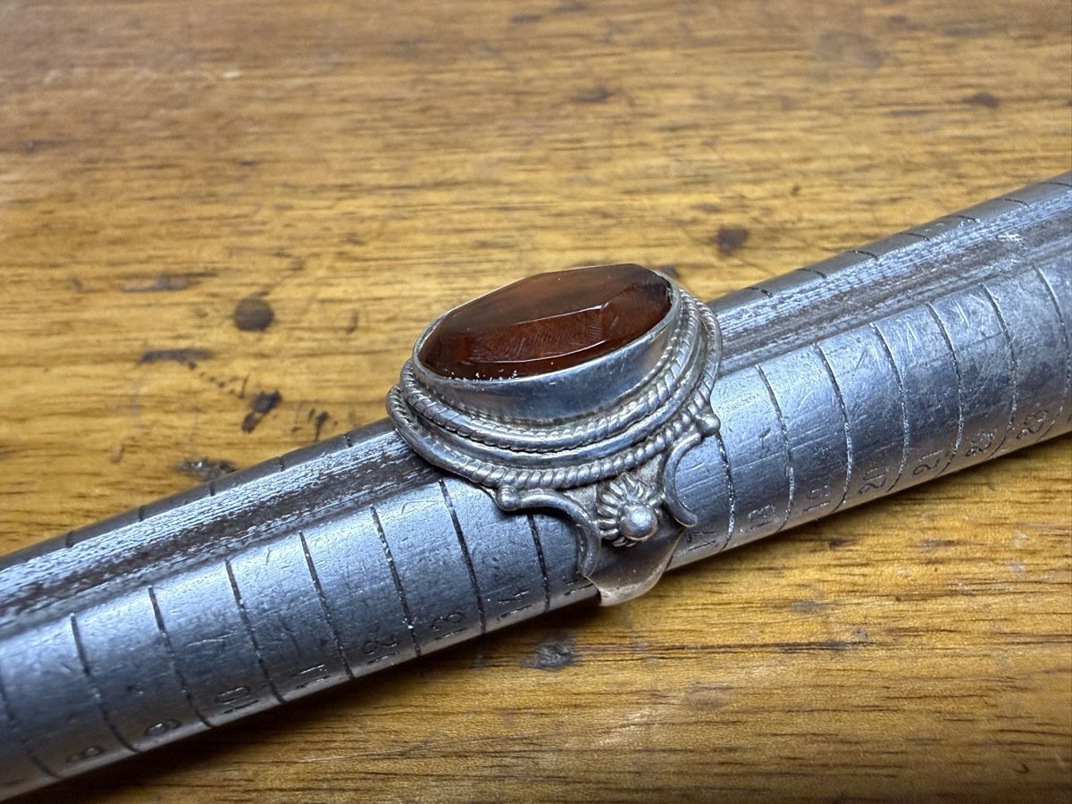 Anelli: Antiker 925 Silber Ring mit Bernstein Grösse 55 – Usato da schaffhausen venduto da VintAntik_1980 2
