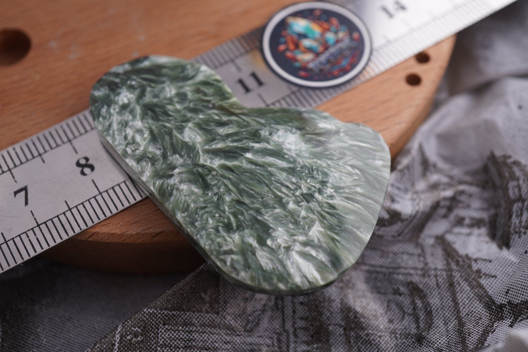 Minéraux & Lithothérapie: Seraphinit  Scheibe  50mm x 30mm    ab  5.- (1) – Neuf avec emballage d'origine à Eschenbach SG par topstone 6