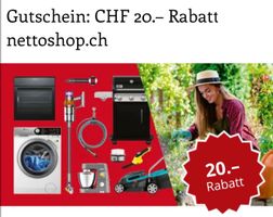 Nettoshop 20 CHF Rabatt Gutschein