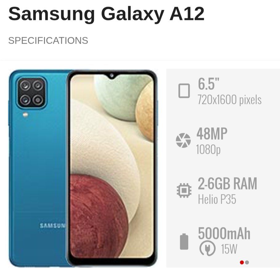 Samsung Telefoni cellulari / Smartphones: Samsung Galaxy A12, Android 13, 128 GB – Usato da Brig venduto da Mike69 4