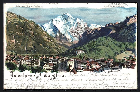 Ansichtskarten: C. Steinmann Nr. 2138: Interlaken, Häus – Gebraucht aus Berlin von bartko-reher
