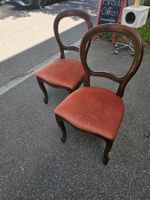 2 Stühle Louis XV Stil Holz Sitzung rosa guter Zustand