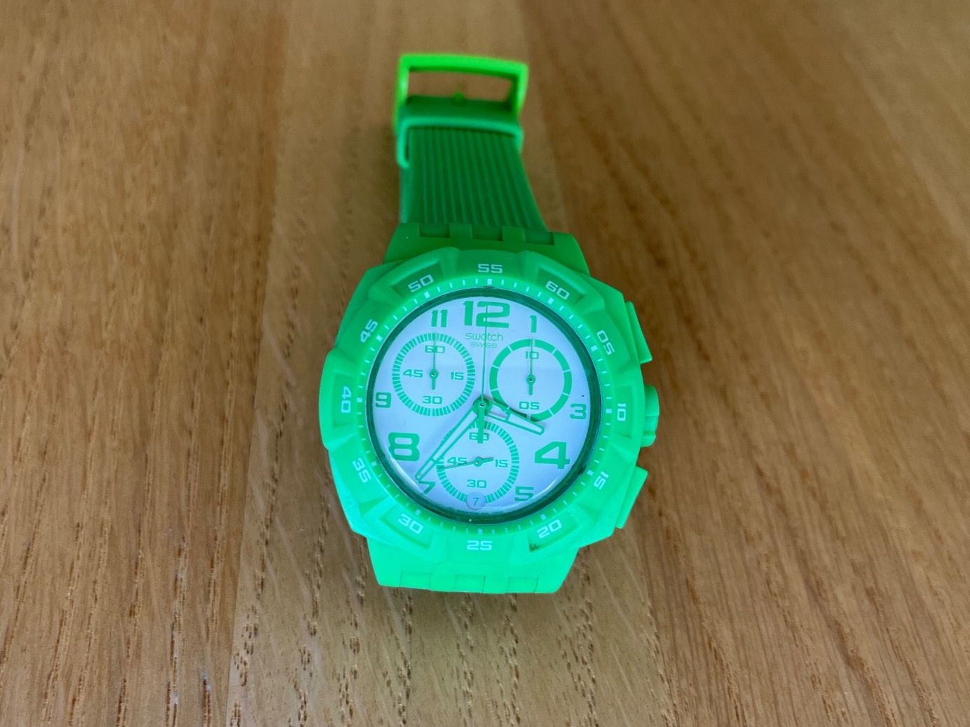 Swatch Orologi: Swatch Herrenuhr-Chronograph Green Master SUIG400 – Usato da Netstal venduto da spaltflo01 1
