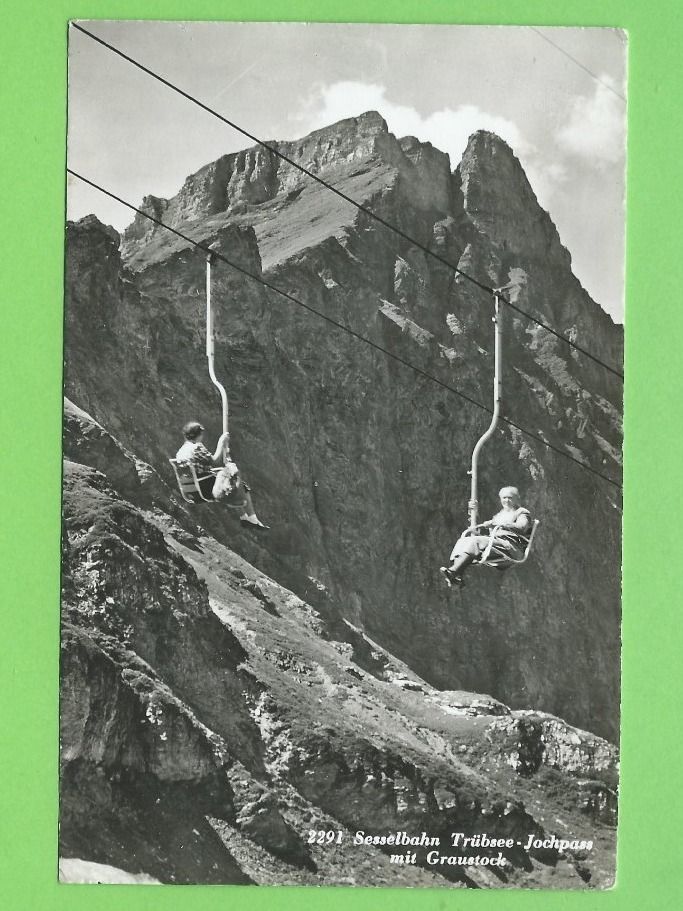 Cartoline postali: Seeselbahn Trübsee-Jochpass mit Graustock – Nuovo (secondo la descrizione) da Zürich venduto da t24_de