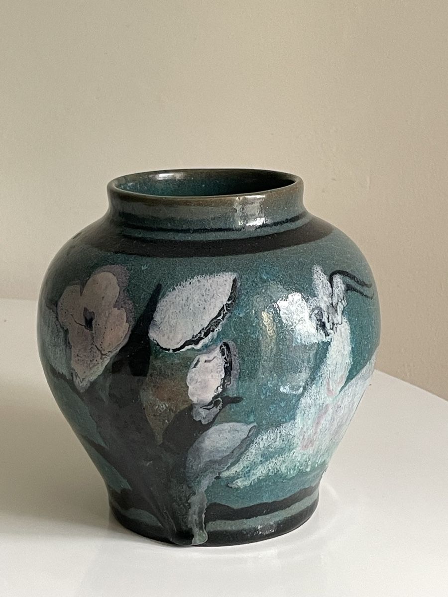Vasi & Recipienti: Midcentury studio ceramic artist vase  – Usato da Basel venduto da Amechan. 1