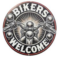 BIKERS WELCOME - Blechschild  (neu/OVP)