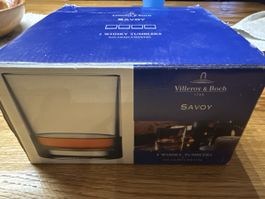 4 verres à whisky Villeroy et Boch Savoy cristal neuf