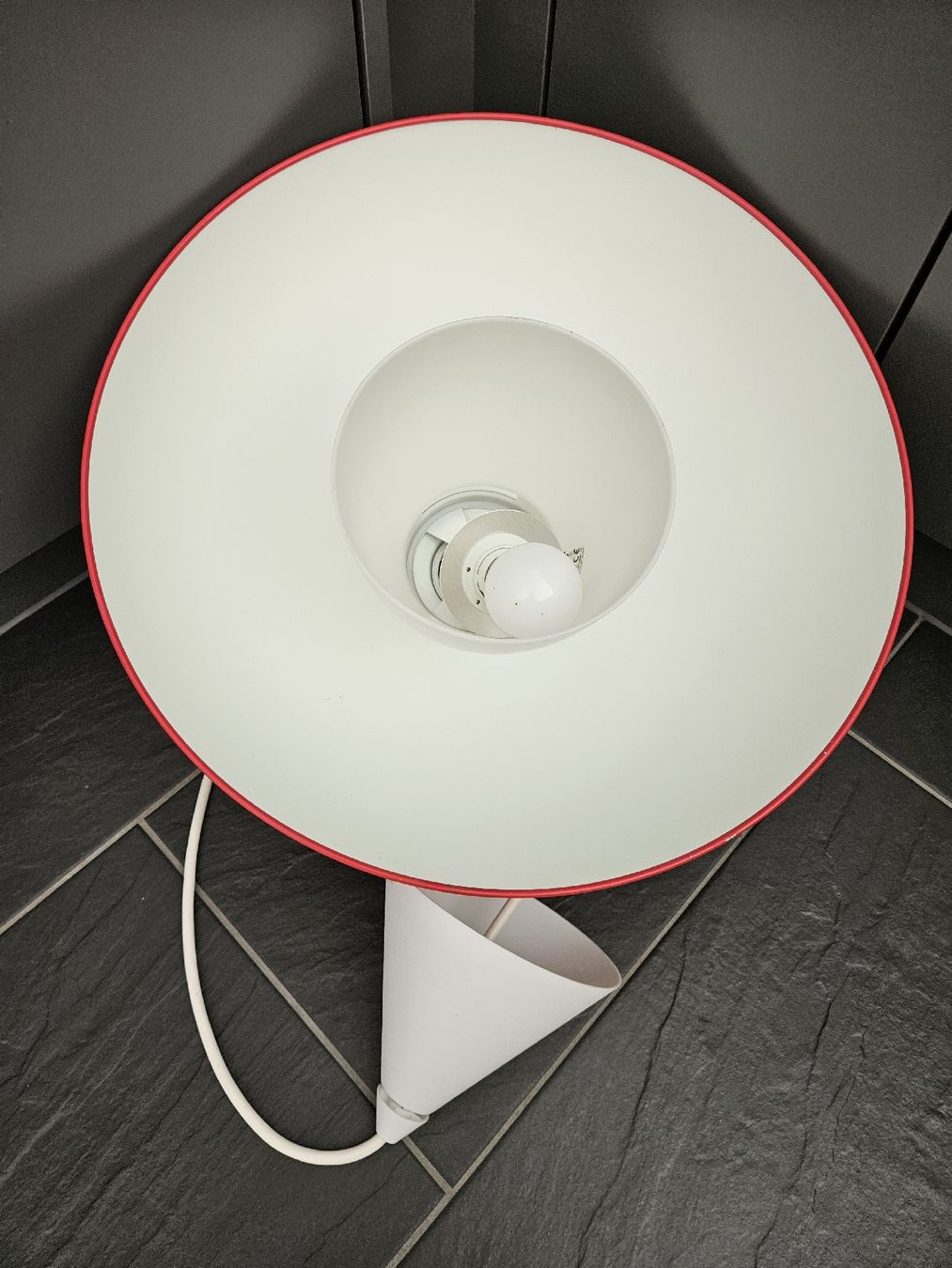 Paralumi: Roter Metall Lampenschirm 45 cm Durchmesser – Nuovo (secondo la descrizione) da Basel venduto da serafina22 1