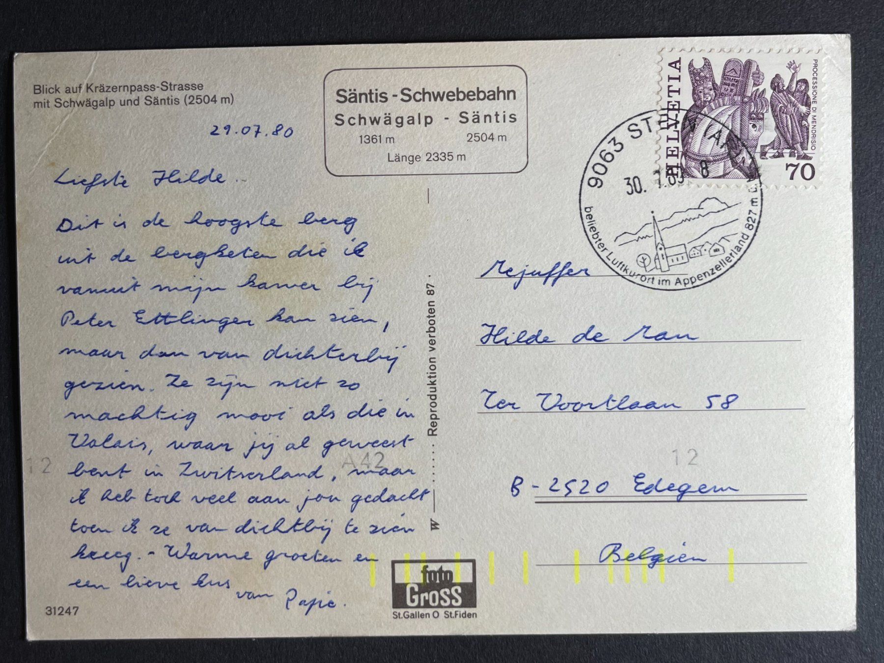 Cartes postales: Säntis – D'occasion à Steg VS par danwer74 1