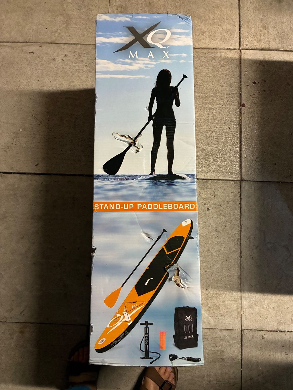 Tavole da surf e di nuoto: Stand up paddle board, orange, XQMax, originalverpackt – Nuovo e nell'imballaggio originale da Zürich venduto da thetschi