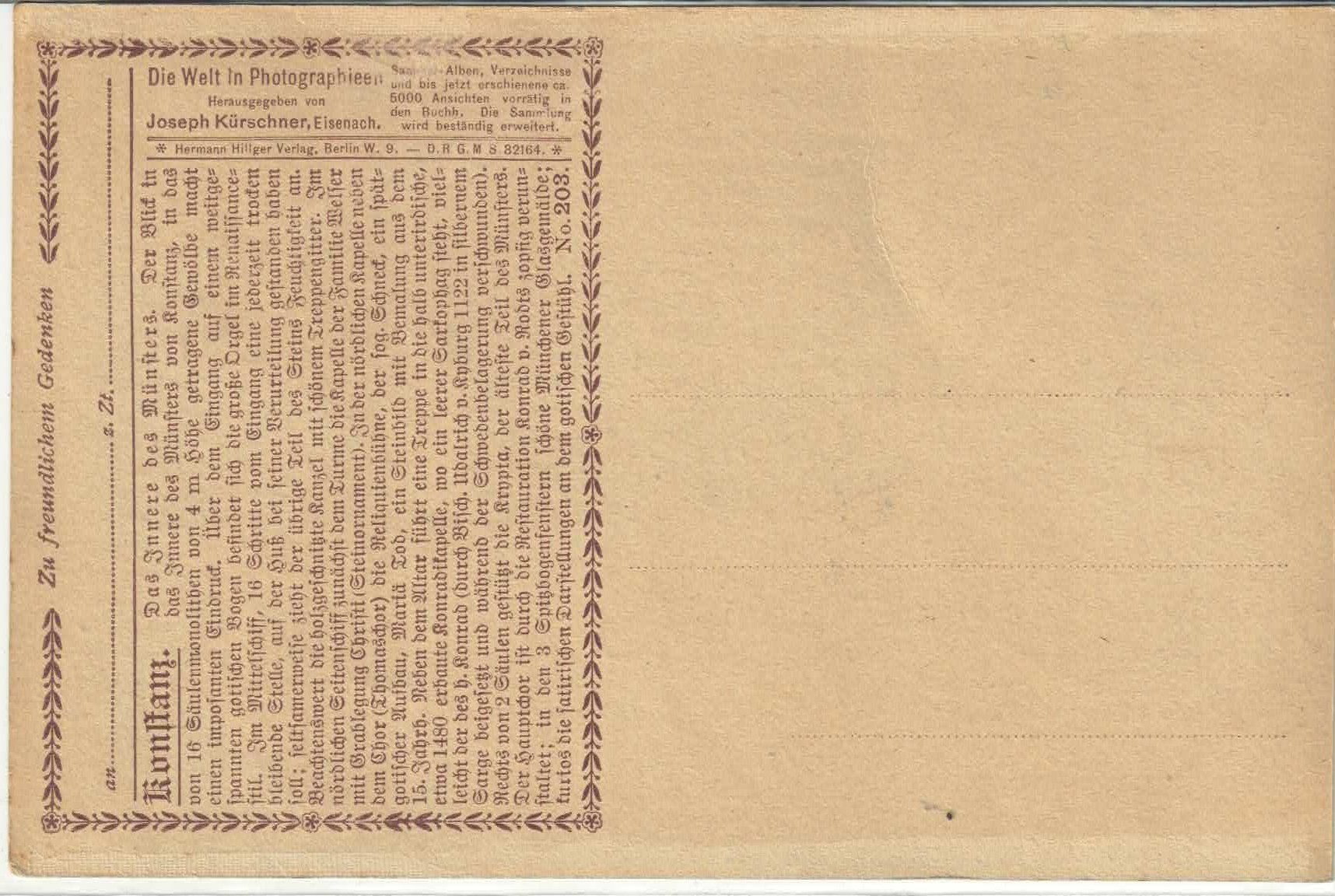 Cartoline postali: Konstanz - Constanz - Das Innere des Münsters – Usato da Ettingen venduto da Kartenplanet 1