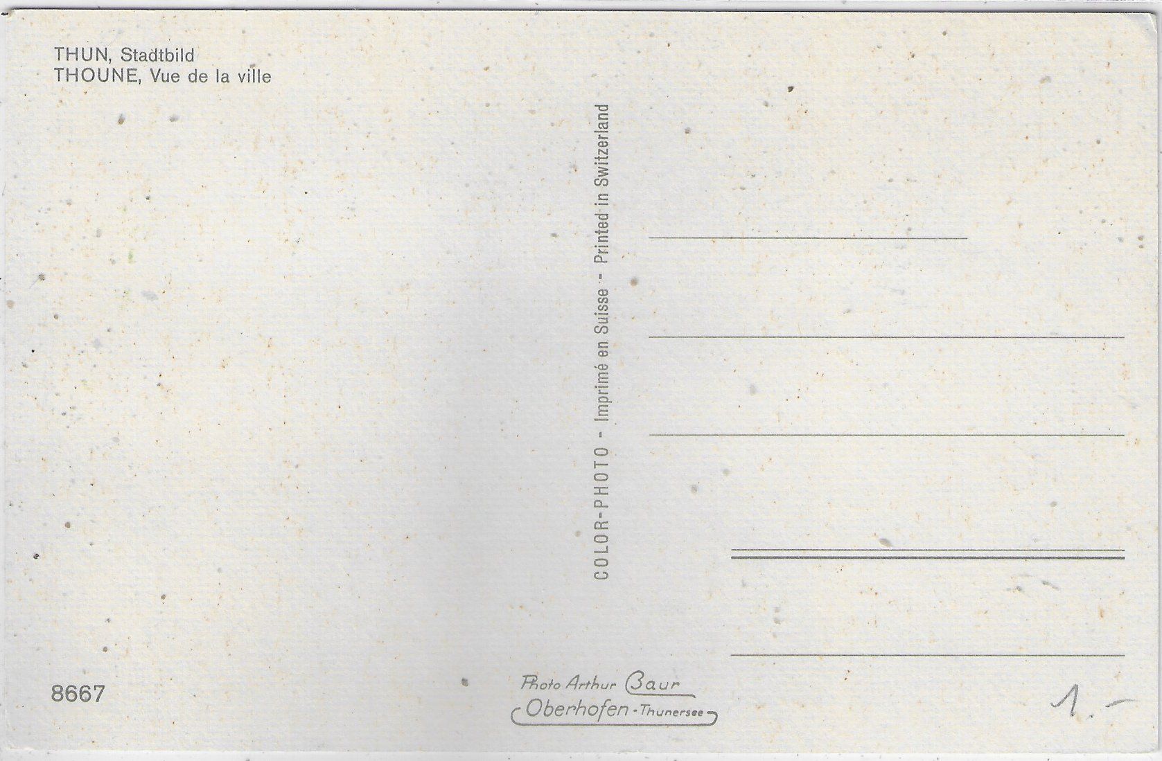 Cartoline postali: Thun - Stadtbild – Usato da Ettingen venduto da Kartenplanet 1