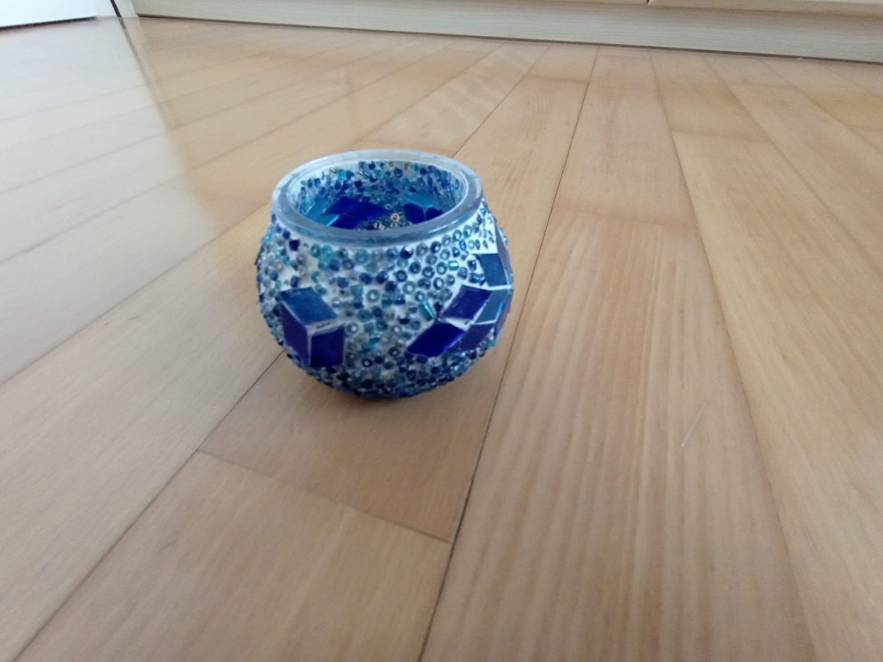 Portacandele: Teelicht handgefertigt blau – Usato da Wädenswil venduto da Mirm1.0 1