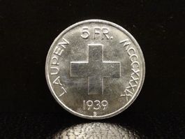 5 Franken Gedenkmünze Silber 1939 Laupen