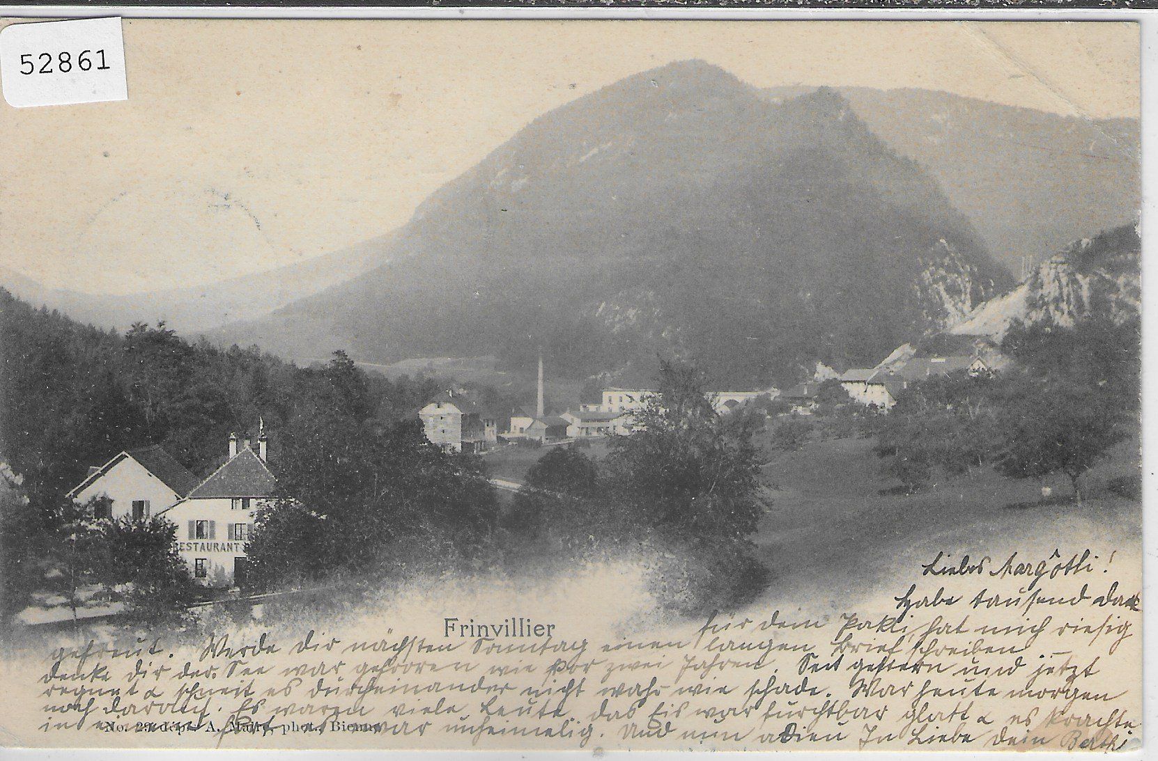 Cartoline postali: Frinviller -Vue generale – Usato da Ettingen venduto da Kartenplanet