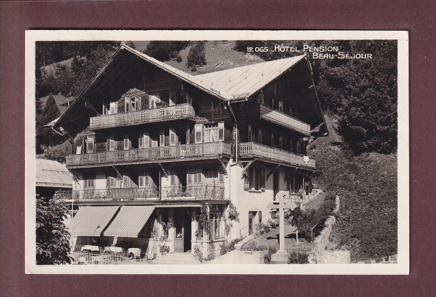 Ansichtskarten: CHAMPERY - Hôtel Beau-Séjour - 1929 – Gebraucht aus Pully von nicecards