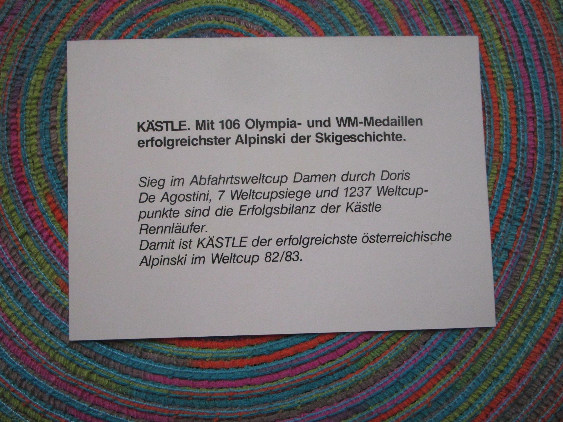 Autogramme: DORIS DE AGOSTINI CH SKIFAHRERIN AUTOGRAMM ANTIK – Gebraucht aus GUTENSWIL von Alpina6 1