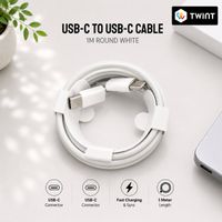 USB-C auf USB-C Ladekabel 1m für iPhone 15/16, iPad, MacBook