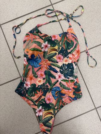 Sommer Badekleid Blumenmuster, Grösse M, neu