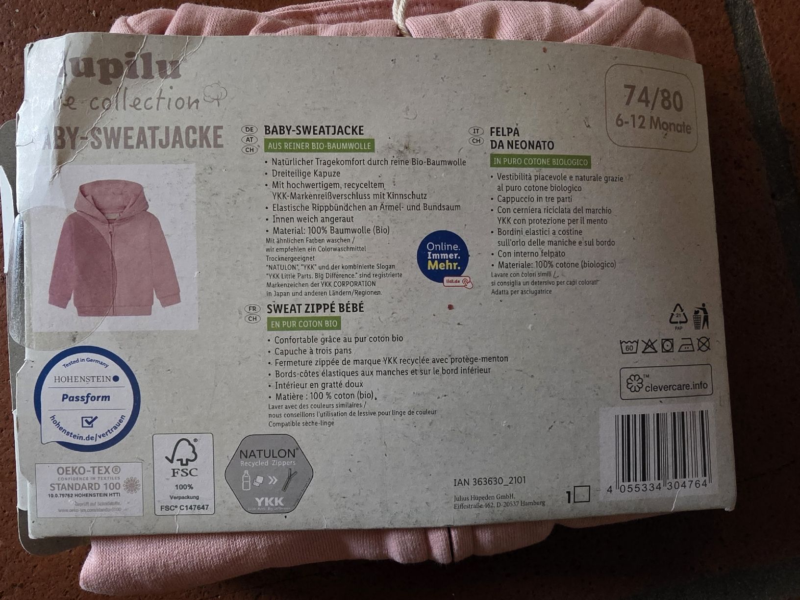 Giacche & Cappotti: Baby Sweatjacke Gr 74-80 – Nuovo e nell'imballaggio originale da Bäriswil BE venduto da Simon_Kreativwelt 1