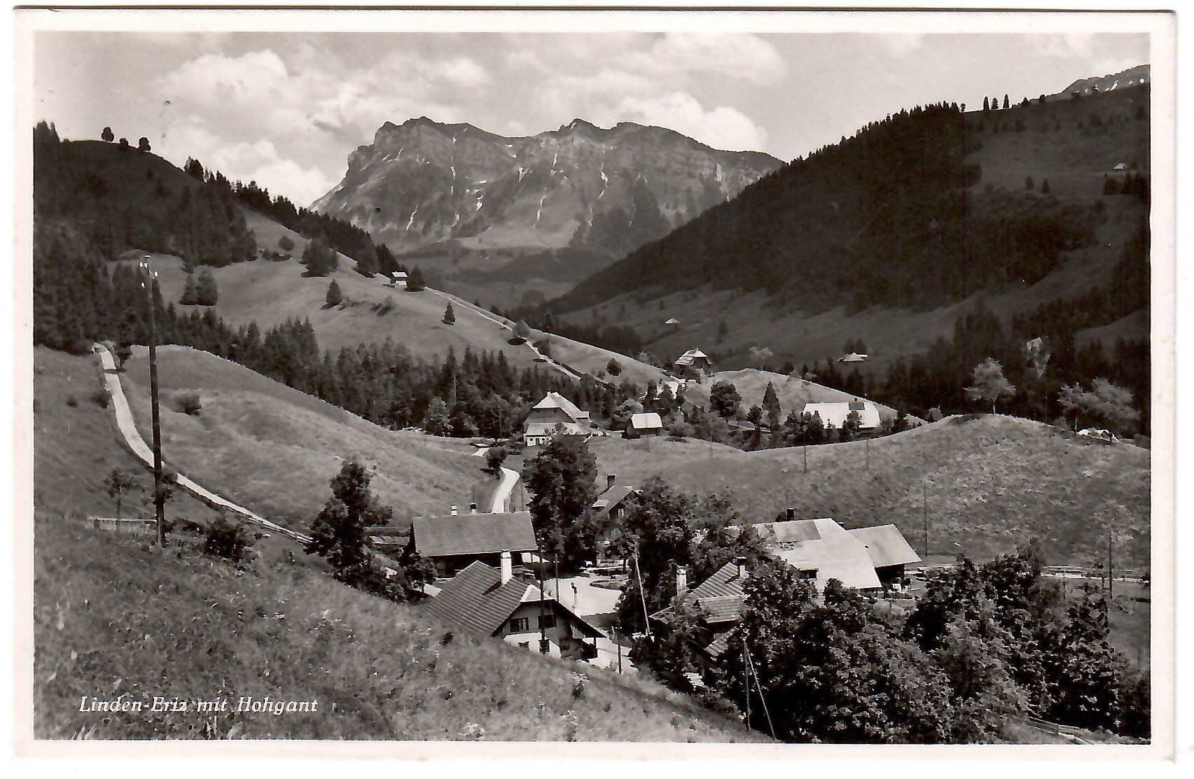 Cartoline postali: Ansichtskarte  Linden - Eriz  mit Hohgant – Usato da Kerns venduto da etma3