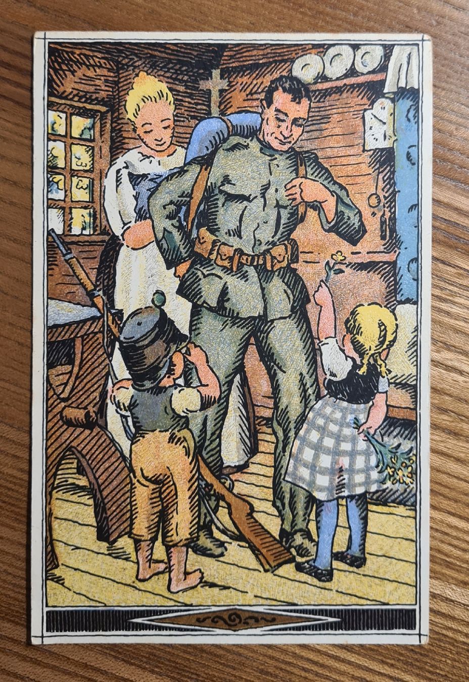 Cartoline postali: Soldat mit Familie 1918 – Usato da Ebikon venduto da Donar50