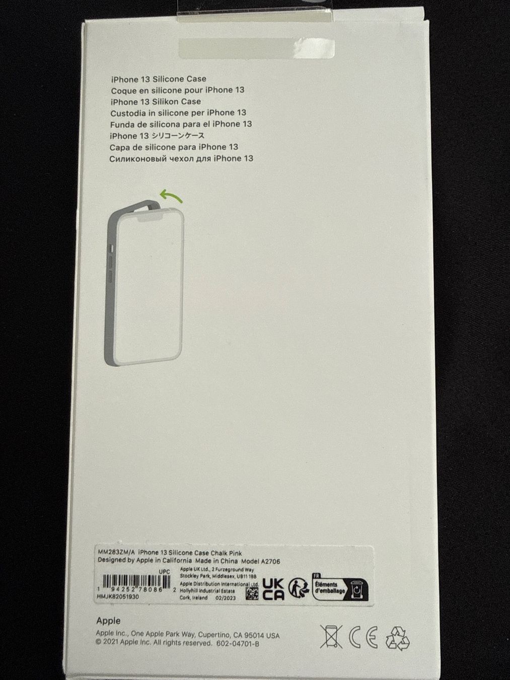 Apple Cover & Protezioni schermo: Cover iPhone 13 originale in silicone rosa cipria – Nuovo e nell'imballaggio originale da Amriswil venduto da Ttsa 1