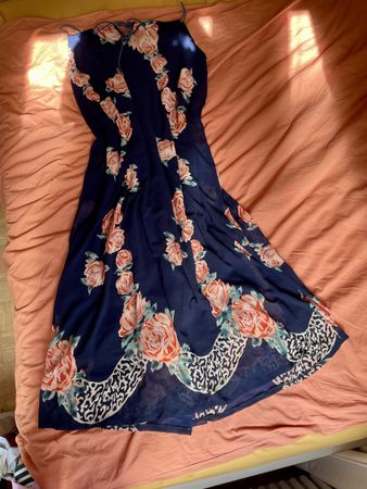 Elegantes/sommerliches Maxikleid/Abendkleid, onesize, Muster