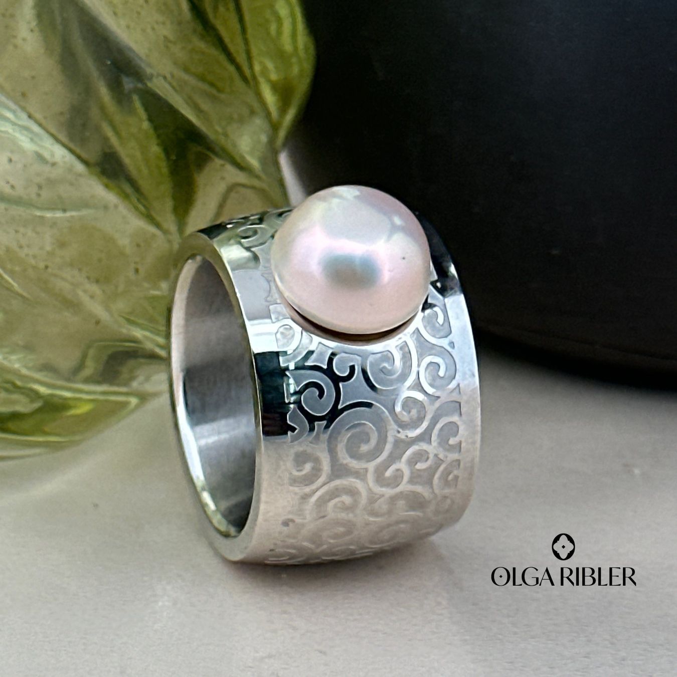 Olga Ribler Anelli: Massiver Ring Edelstahl - mit Perle - Grösse 60 – Nuovo (secondo la descrizione) da Luzern venduto da byolgaribleroutlet 2