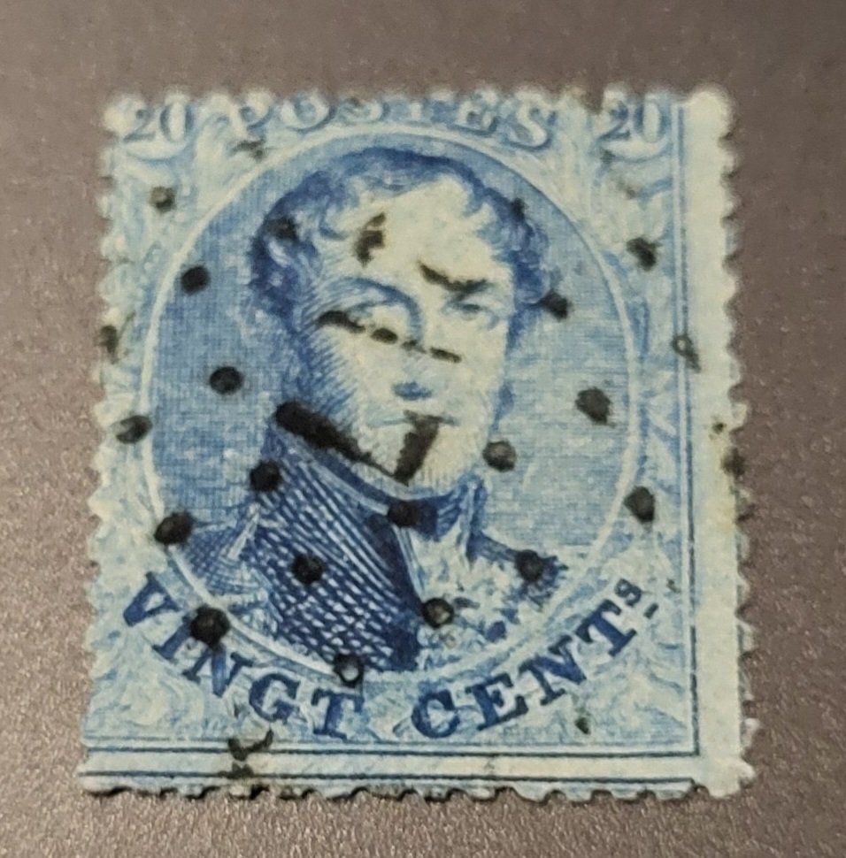 Alle Briefmarken: Belgien 1865 dezentriert briefmarke – Gebraucht aus St Gallen von Stampsalshobby