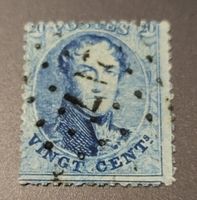Belgien 1865 dezentriert briefmarke
