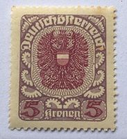 ÖSTERREICH BRIEFMARKEN Reichswappen 1920 UNGESTEMPELT