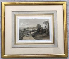 L.J. Jacottet (1806-1880) - Lithografie - Schloss Hauteville
