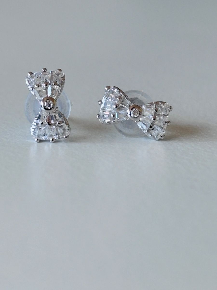 Orecchini pendenti & Orecchini a lobo: Studs Earrings. 925 Silver with moissanite stone. – Nuovo (secondo la descrizione) da Dübendorf venduto da S1973E 8