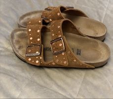 Birkenstock Arizona Pantolette Nieten Braun Suede Gr.38