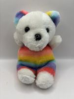 Plush toy rainbow bear Vintage