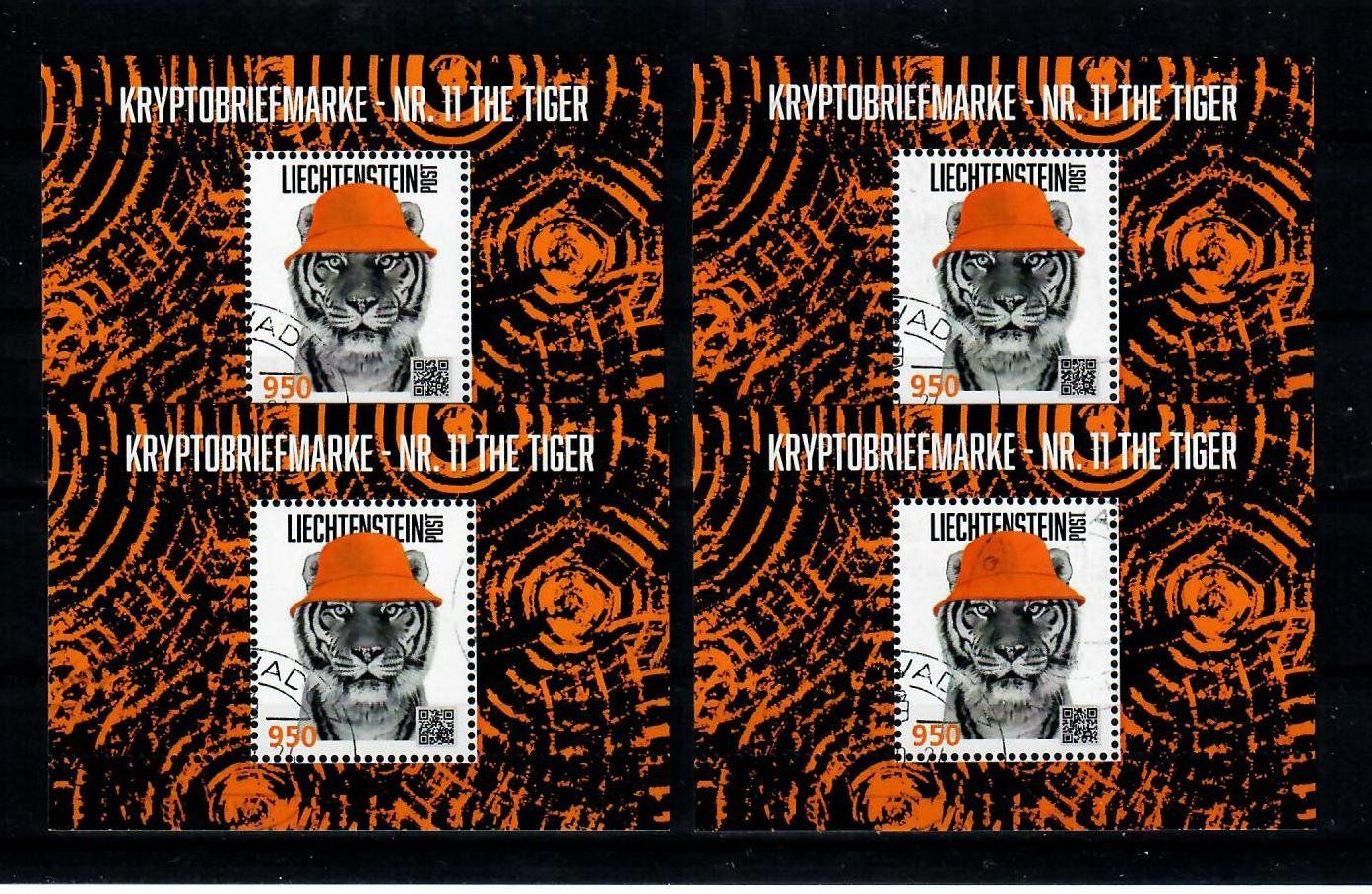 Tutti i francobolli: Crypto Briefmarke - Nr. 11 The TIGER kompl. Serie gest. – Usato da Schlieren venduto da Dalpie1414