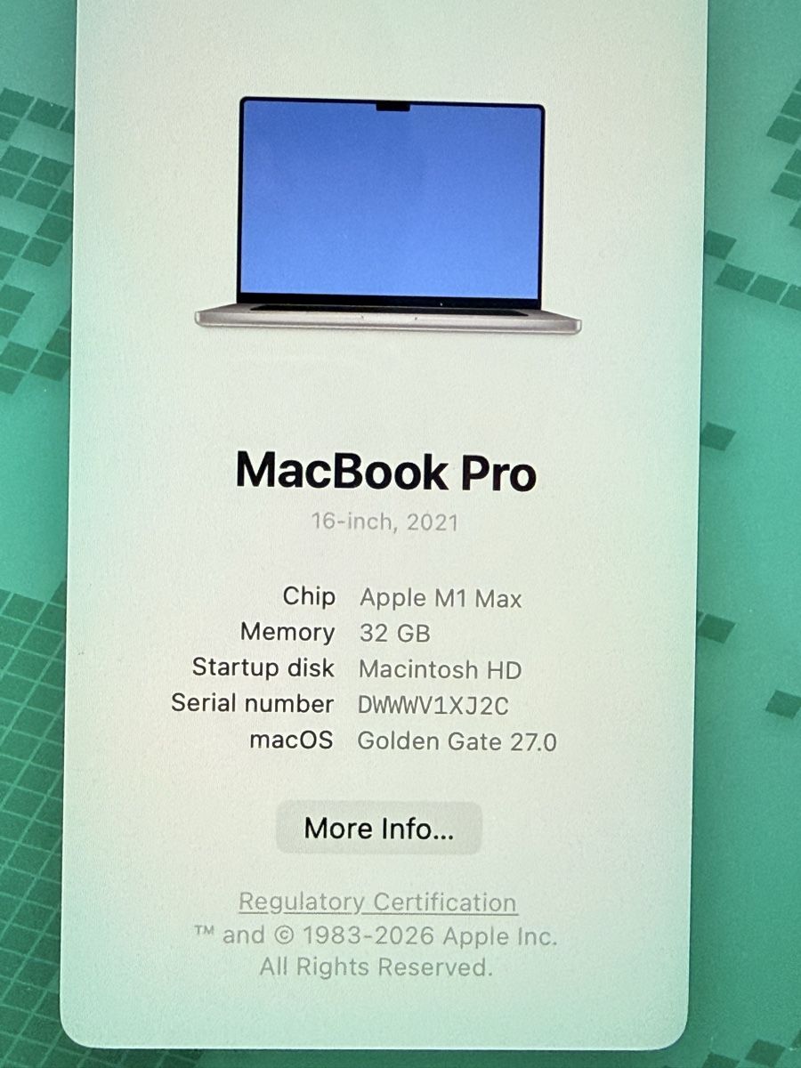 Apple Portables: Apple MacBook Pro 16-inch M1 Max 32GB 2021 Silber – D'occasion à Rudolfstetten par AudioFox 3
