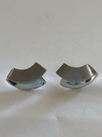 Ohrstecker Silber 925 gebogen gebürstet poliert guter Zustan