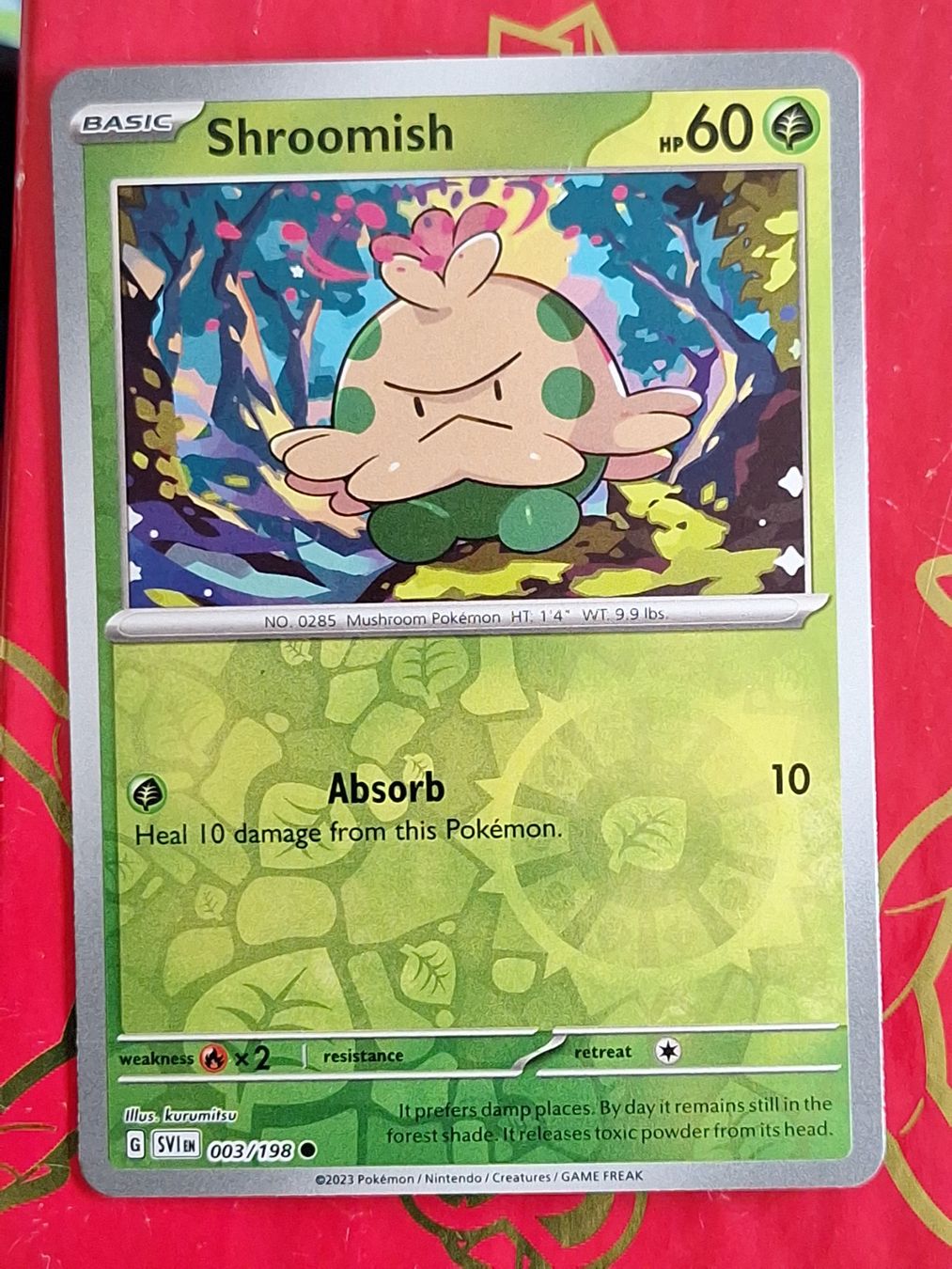 Pokémon Carte collezionabili: Shroomish - Pokemon Reverse Holo Scarlet Violet – Usato da Altstätten SG venduto da GGsGameshop