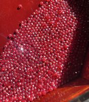 Lot 3 mm facettierte Glasperlen rot – Schmuck Basteln