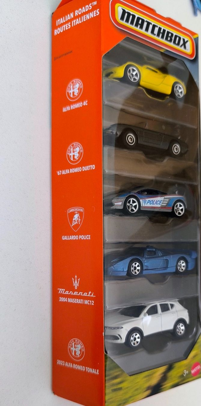 Matchbox Modellini d'auto: Matchbox 5 Pack Alfa Romeo Lamborghini Maserati – Nuovo e nell'imballaggio originale da Muttenz venduto da hak_dsk9 1