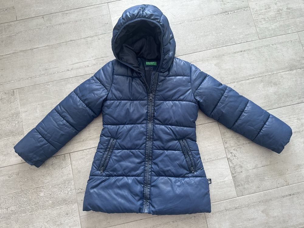 🥶❄️Benetton Winterjacke, M (7-8 Jahre), dunkelblau
