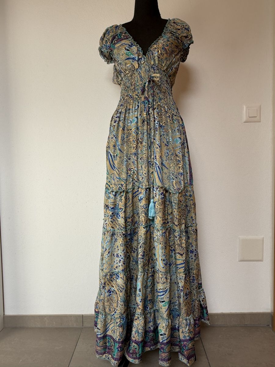Vestiti: Boho Maxistufenkleid aus Seide – Nuovo (secondo la descrizione) da Sigriswil venduto da ck56