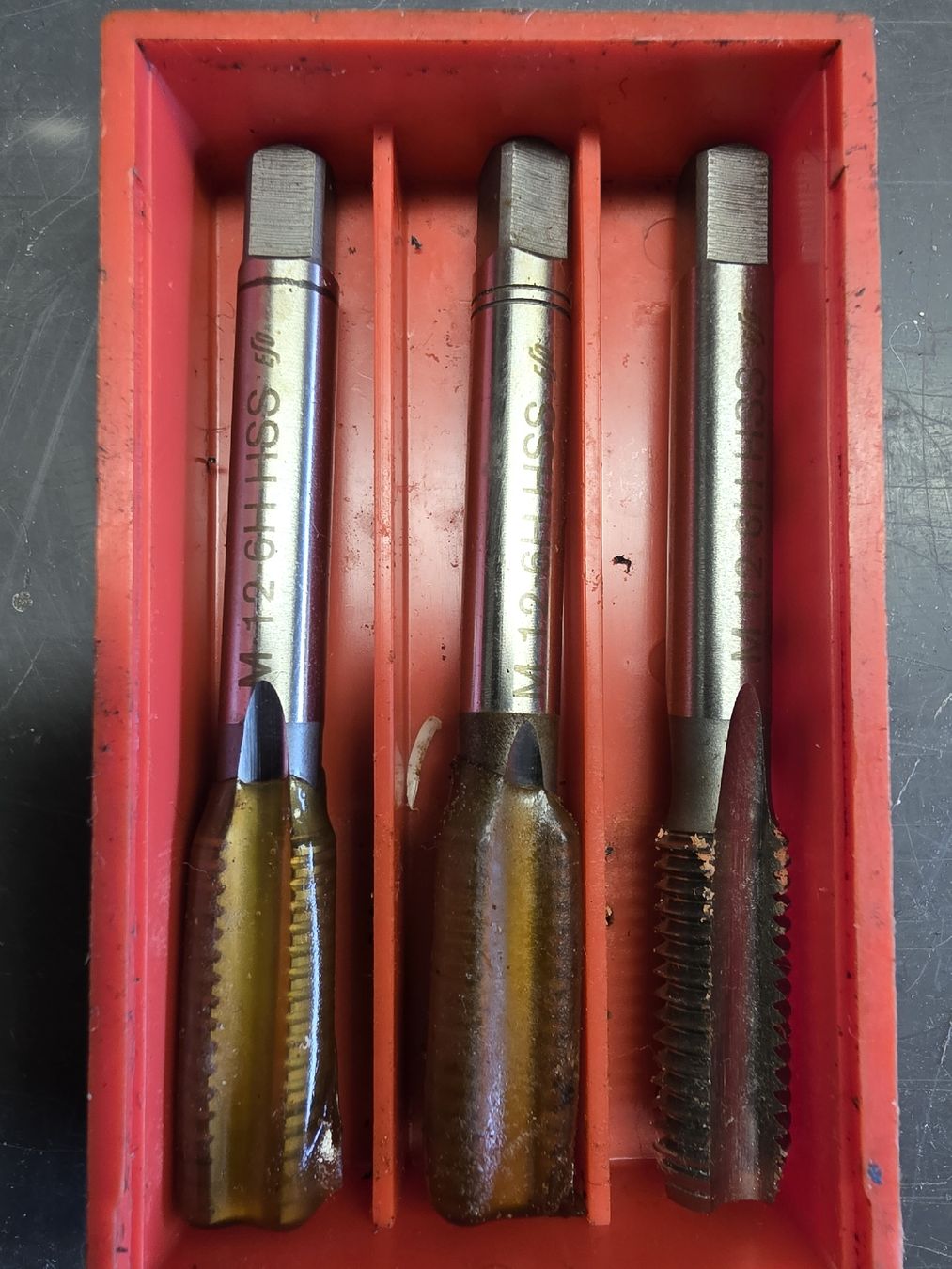 Tutti gli attrezzi: M12 Gewindebohrer Set, 3-teilig, HSS, gebraucht – Usato da Mittelhäusern venduto da krasty02