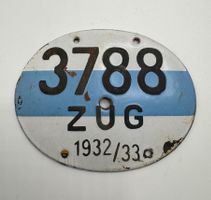 Nummernschild Zug 3788 1932/33