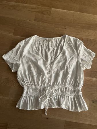 Bluse Weiss Kurzarm
